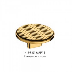 Ручка кнопка круглая геометрия 4198 016MP11 глянцевое золото диаметр 60 мм
