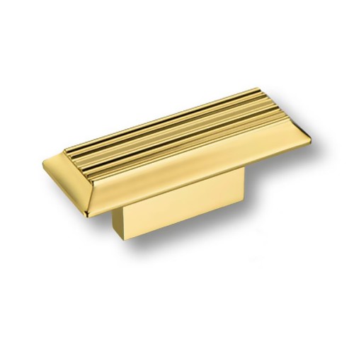 Ручка кнопка 9002 0016 GL цвет глянцевое золото длина 66 мм, крепление 16 мм 