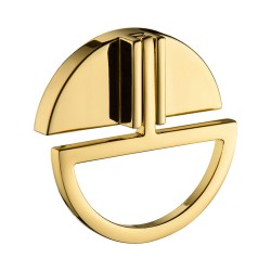 Ручка кольцо геометрия 904-Gold цвет глянцевое золото диаметр 67 мм