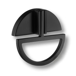 Ручка кольцо геометрия 904-Matt Black цвет черный матовый диаметр 67 мм 