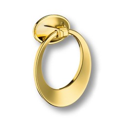 Ручка кольцо геометрия 906-Gold цвет глянцевое золото длина 80 мм 