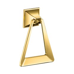 Ручка кольцо геометрия 907-Gold цвет глянцевое золото длина 81 мм  