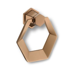 Ручка кольцо геометрия 912-Bronze цвет бронза длина 81 мм 