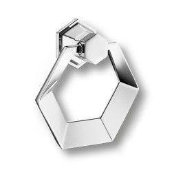 Ручка кольцо геометрия 912-Chrome цвет глянцевый хром длина 81 мм