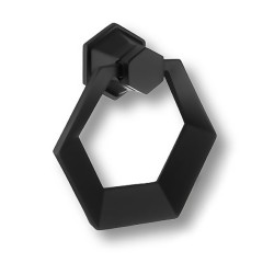 Ручка кольцо геометрия 912-Matt Black цвет черный матовый длина 81 мм