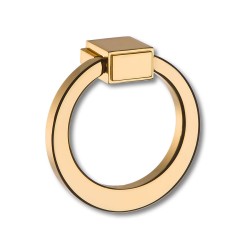Ручка кольцо геометрия BU 013.55.19 цвет глянцевое золото диаметр 55 мм 