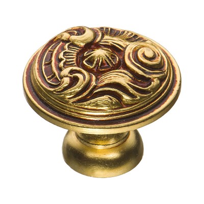 Ручка классика кнопка 012035H цвет французское золото диаметр 35 мм Ручка классика кнопка 012035H цвет французское золото диаметр 35 мм