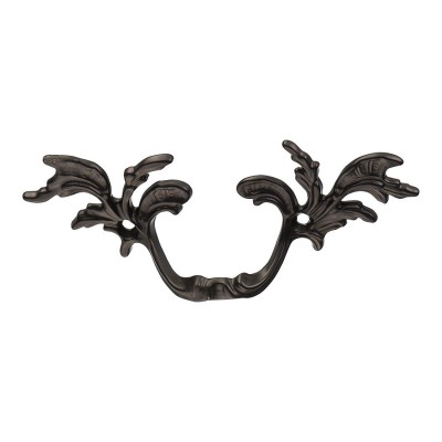 Ручка классика скоба фигурная 043510.BLA цвет черный длина 100 мм, крепление 46 мм  