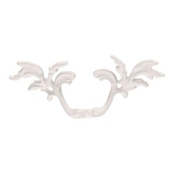 Ручка классика скоба фигурная 043510.WHI цвет белый длина 100 мм крепление 46 мм 