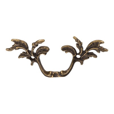 Ручка классика скоба фигурная 043510o цвет античная бронза длина 100 мм крепление 46 мм 