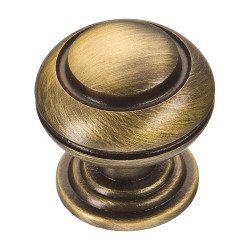 Ручка классика кнопка 0712-013 цвет состаренная латунь диаметр 30 мм   