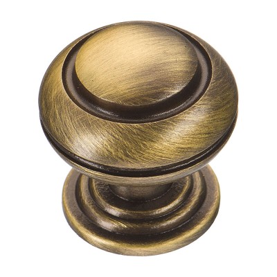 Ручка классика кнопка 0712-013 цвет состаренная латунь диаметр 30 мм   