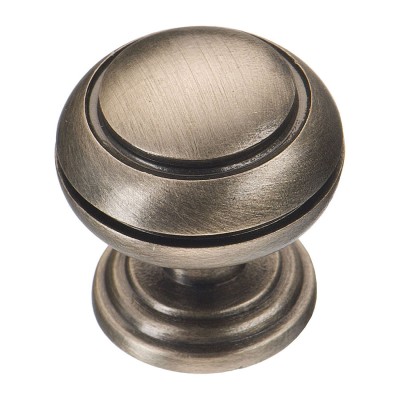 Ручка классика кнопка 0712-015 цвет старое серебро диаметр 30 мм      