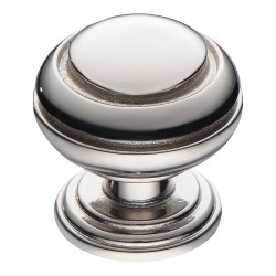 Ручка классика кнопка 0712-080 цвет глянцевый никель диаметр 30 мм        