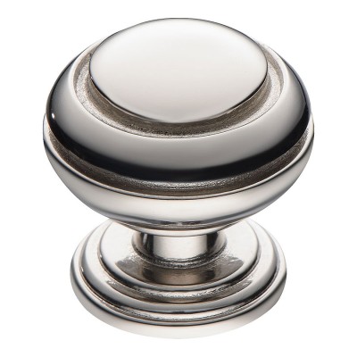 Ручка классика кнопка 0712-080 цвет глянцевый никель диаметр 30 мм        