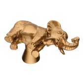 Ручка кнопка слон 07121-007-R цвет сатинированное золото длина 46 мм