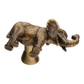 Ручка кнопка слон 07121-013-R цвет состаренная латунь длина 46 мм