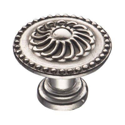 Ручка кнопка 07166-055 цвет глянцевый хром, черная патина диаметр 24 мм Ручка кнопка 07166-055 цвет глянцевый хром, черная патина диаметр 24 мм