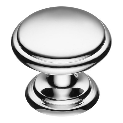 Ручка кнопка 0720-005-2 цвет глянцевый хром диаметр 30 мм 