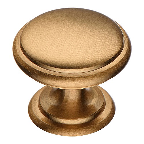 Ручка кнопка 0720-007-2 цвет сатинированное золото диаметр 30 мм