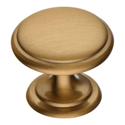 Ручка кнопка 0720-011-2 цвет сатинированная латунь диаметр 30 мм 