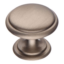 Ручка кнопка 0720-015-2 цвет старое серебро диаметр 30 мм 