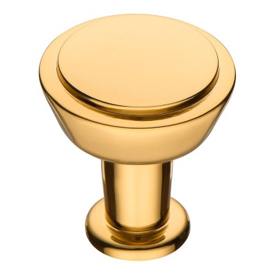 Ручка кнопка 0784-003 цвет глянцевое золото диаметр 29 мм