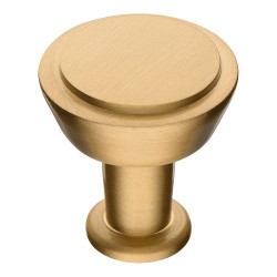 Ручка кнопка 0784-011 цвет сатинированная латунь диаметр 29 мм