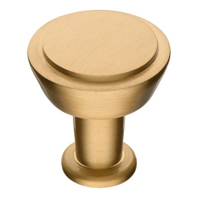 Ручка кнопка 0784-011 цвет сатинированная латунь диаметр 29 мм