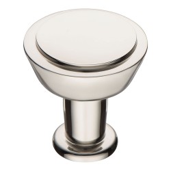 Ручка кнопка 0784-080 цвет глянцевый никель диаметр 29 мм