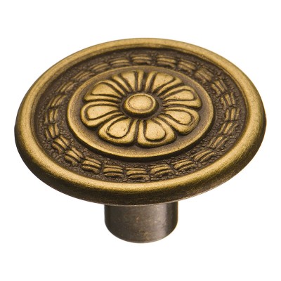 Ручка кнопка круглая 1109.0030.001 цвет античная бронза диаметр 30 мм 