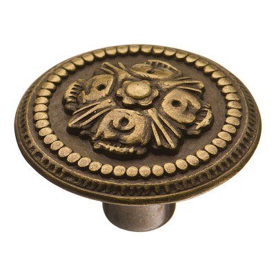 Ручка кнопка круглая 1126.0030.001 цвет античная бронза диаметр 30 мм