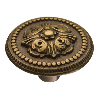 Ручка кнопка круглая 1126.0035.001 цвет античная бронза диаметр 35 мм 