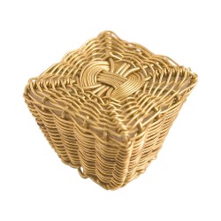 Ручка кнопка 119B1 латунное плетение ширина 26 мм 