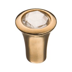 Ручка кнопка 1393.0016.024.183 цвет глянцевое золото, кристалл диаметр 16 мм 