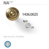 Ручка кнопка 1436.0025.001 цвет античная бронза диаметр 25 мм 