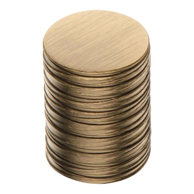 Ручка кнопка 1484 0020 ABM цвет состаренная латунь диаметр 20 мм 