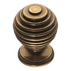 Ручка кнопка 15.030.12 цвет античная бронза диаметр 30 мм