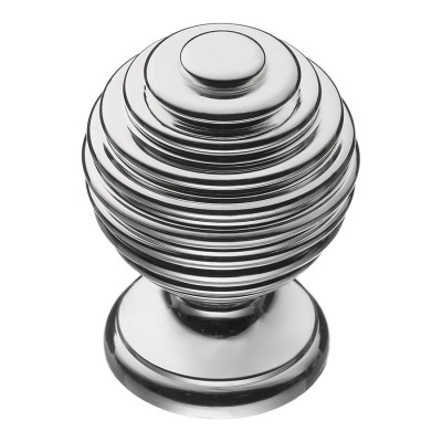 Ручка кнопка 15.030.15 цвет глянцевое серебро диаметр 30 мм 