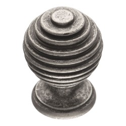 Ручка кнопка 15.030.16 цвет старое серебро диаметр 30 мм 