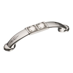 Ручка классика скоба 15.129.64.SWA.07 глянцевый хром, кристаллы Сваровски длина 88 мм, крепление 64 мм Ручка классика скоба 15.129.64.SWA.07 глянцевый хром, кристаллы Сваровски длина 88 мм, крепление 64 мм