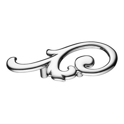 Ручка скоба 15.141.02.15 left цвет глянцевое серебро длина 110 мм, крепление 32 мм