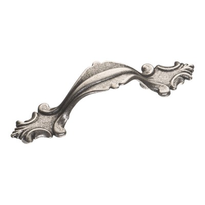 Ручка скоба фигурная 15.224.02.16 цвет старое серебро длина 116 мм крепление 64 мм