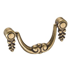 Ручка скоба фигурная 15.225.64.12 цвет античная бронза длина 77 мм, крепление 64 мм 