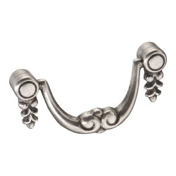 Ручка скоба фигурная 15.225.64.16 цвет старое серебро длина 77 мм, крепление 64 мм