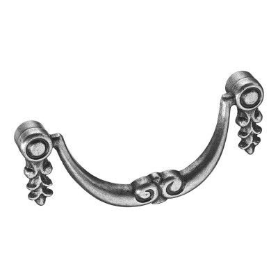 Ручка скоба фигурная 15.225.96.16 цвет старое серебро длина 108 мм крепление 96 мм