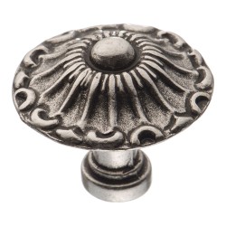 Ручка кнопка 15.304.31.16 цвет старое серебро диаметр 31 мм