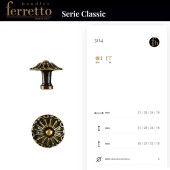 Ручка кнопка 15.304.31.19 цвет глянцевое золото 24К диаметр 31 мм