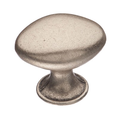 Ручка классика кнопка овал 15.340.00.16 цвет старое серебро длина 37 мм  