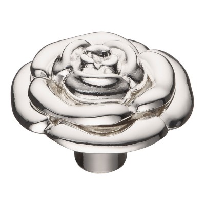 Ручка классика кнопка 15.393.55.15 цвет глянцевое серебро диаметр 53 мм  